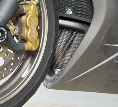 Ochranná mřížka výfukových svodů R&G Racing pro motocykly TRIUMPH 675 Daytona, černá